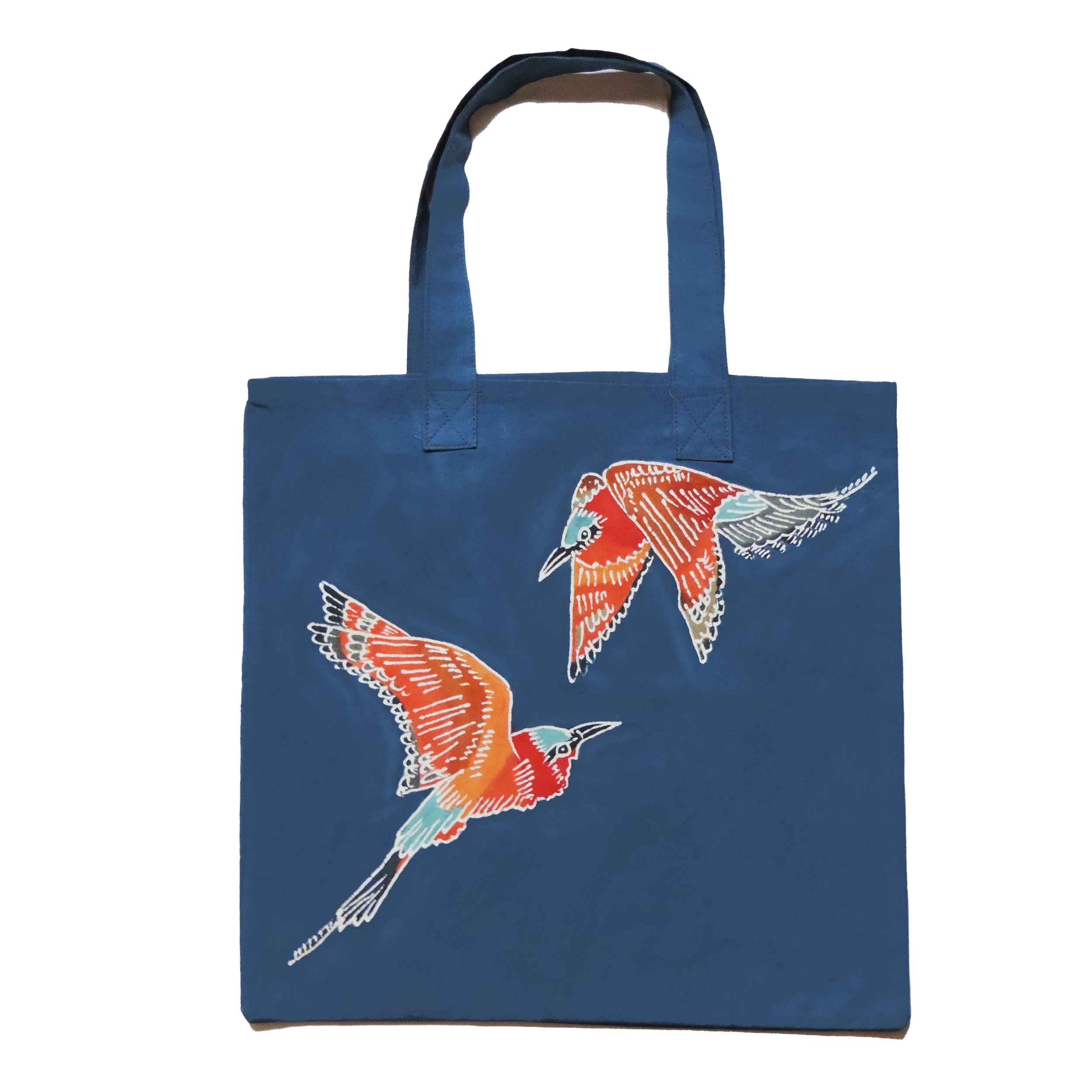 Papiko Carmine Bee Eater Tote Bag - Handmade by TRIBAL TEXTILES - Handcrafted Home Decor Interiors - African Made