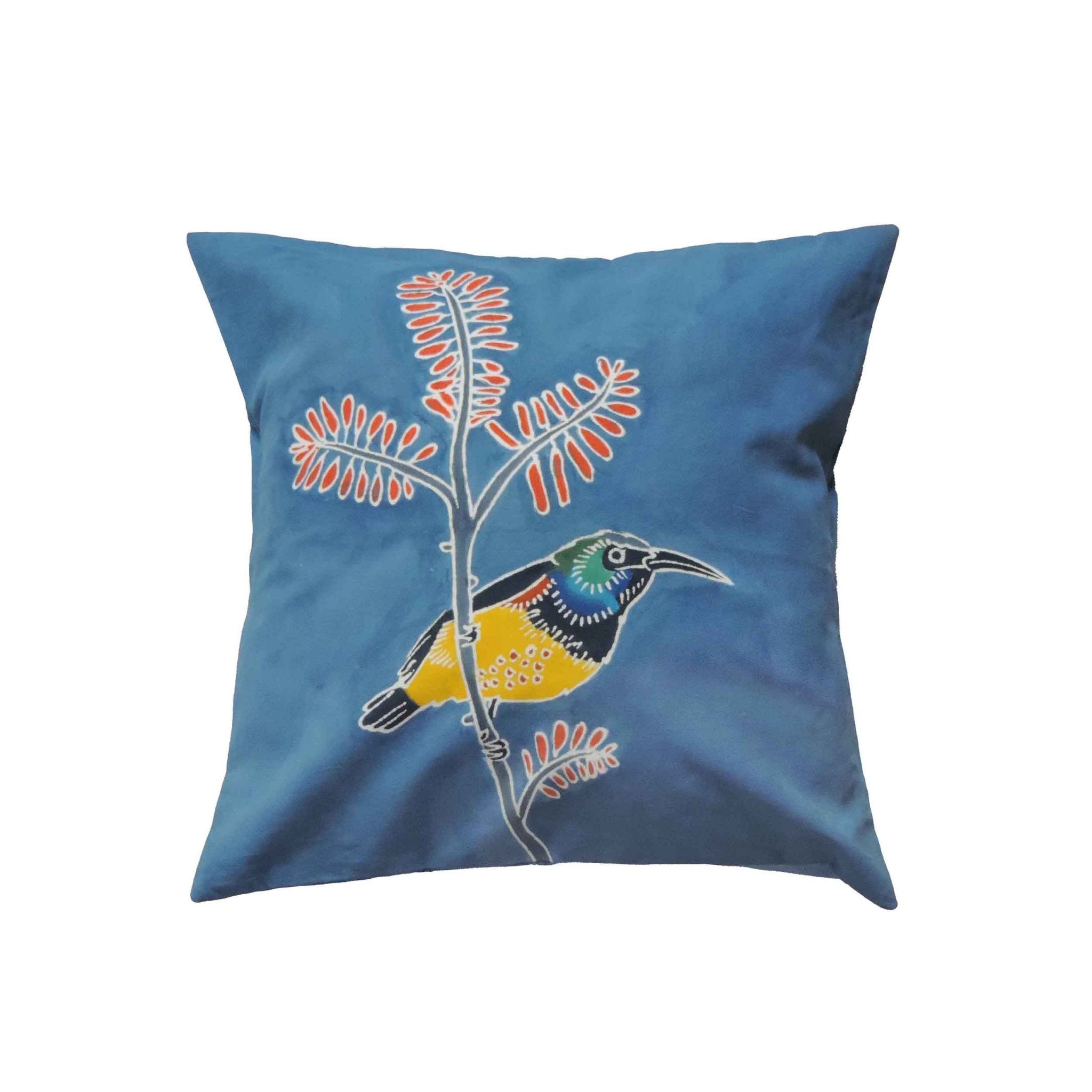 Papiko Sunbird Cushion Cover - Handmade by TRIBAL TEXTILES - Handcrafted Home Decor Interiors - African Made