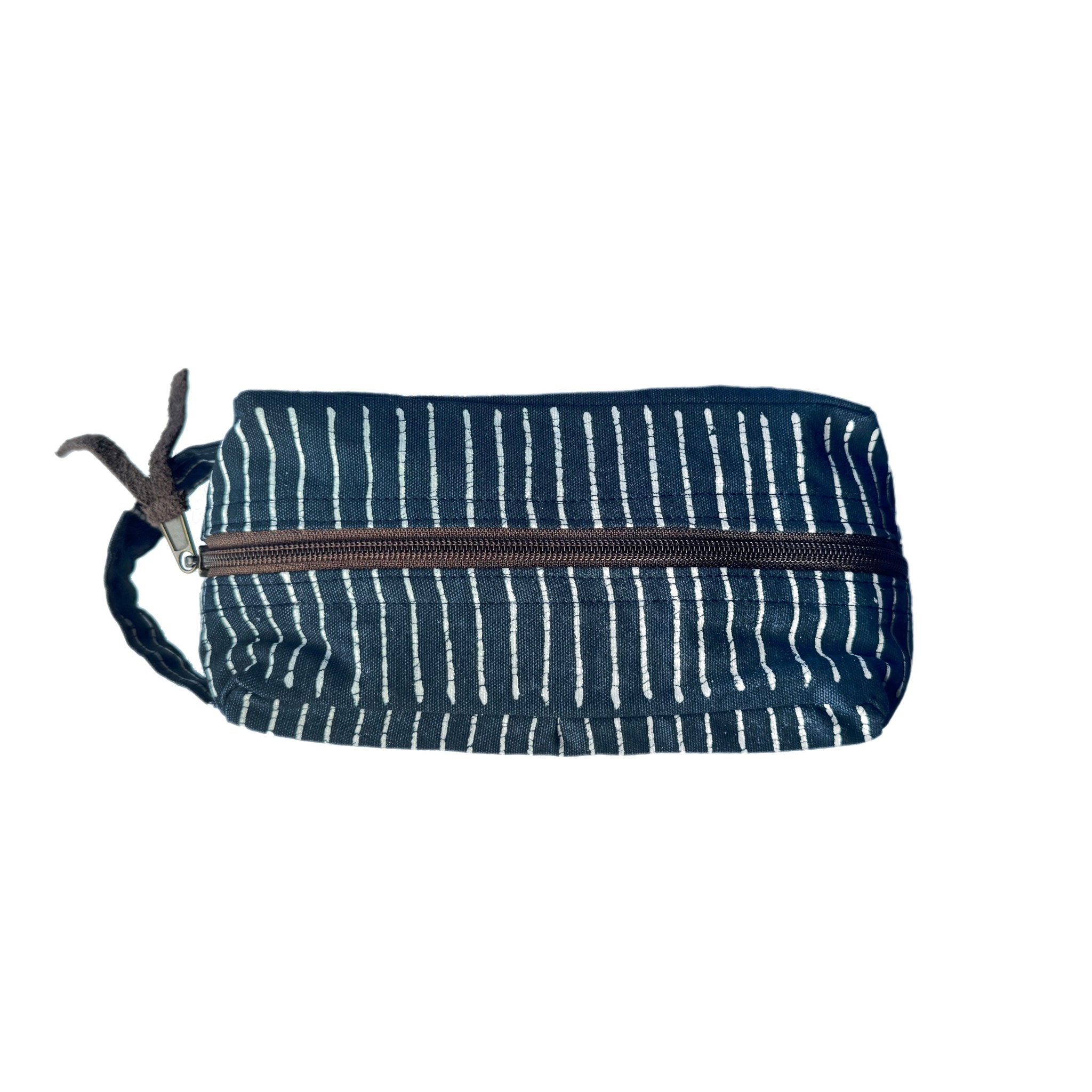 Tribal Cloth Indigo Blue Rake Travel Pouch - Handmade by TRIBAL TEXTILES - Handcrafted Home Decor Interiors - African Made