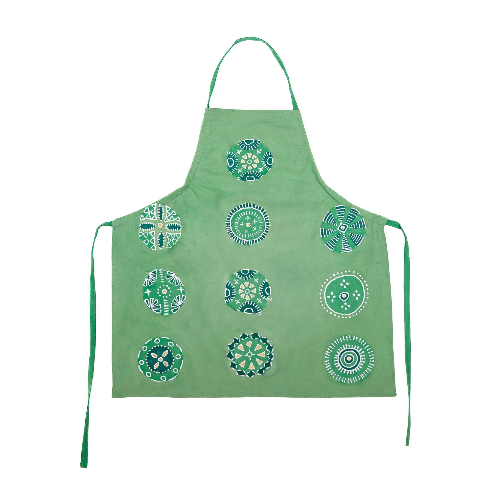 Kuosi Jade Apron - Hand Painted by TRIBAL TEXTILES - Handcrafted Home Decor Interiors - African Made