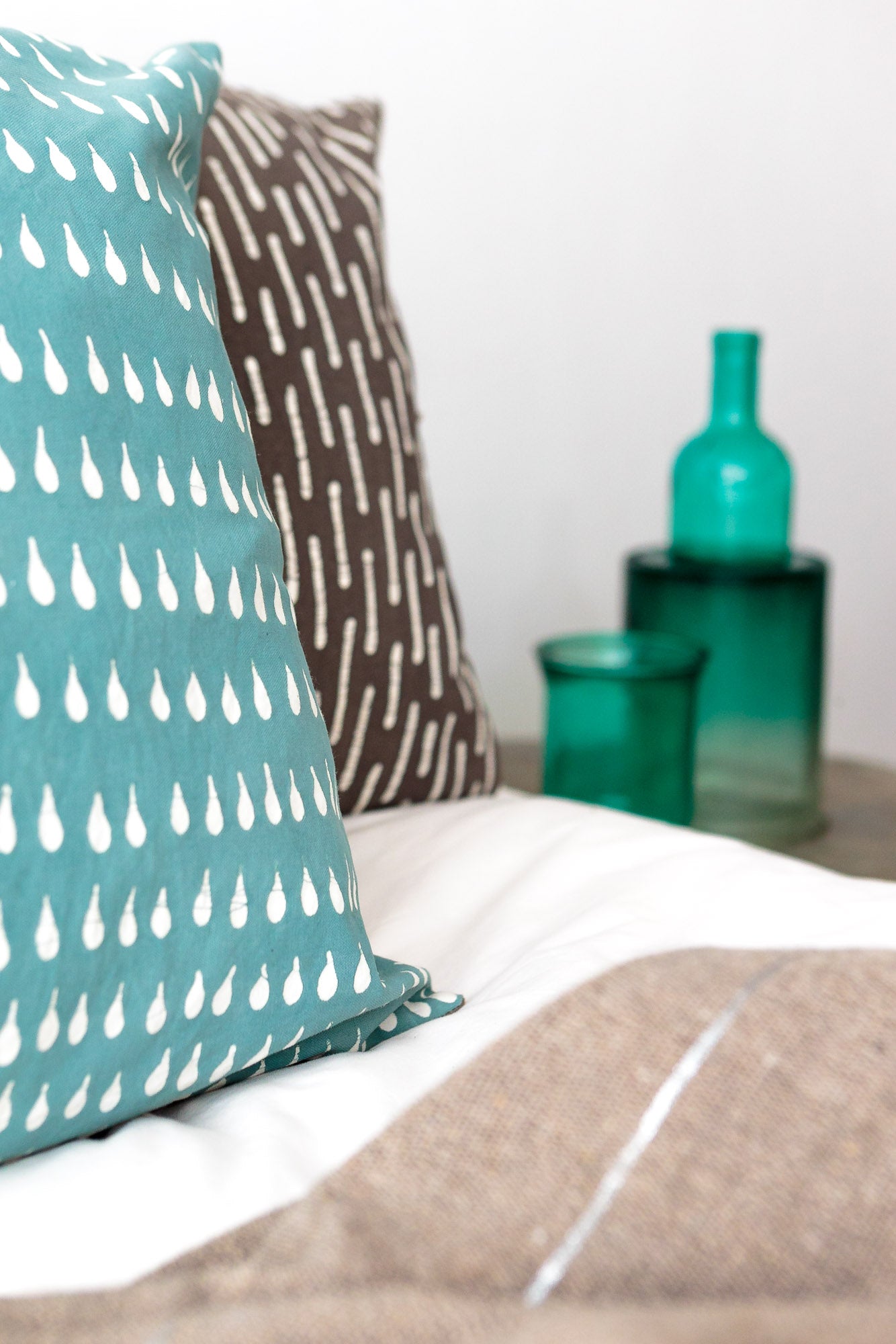 Eco-friendly Boho Teal Cushion Covers: Home artistry.