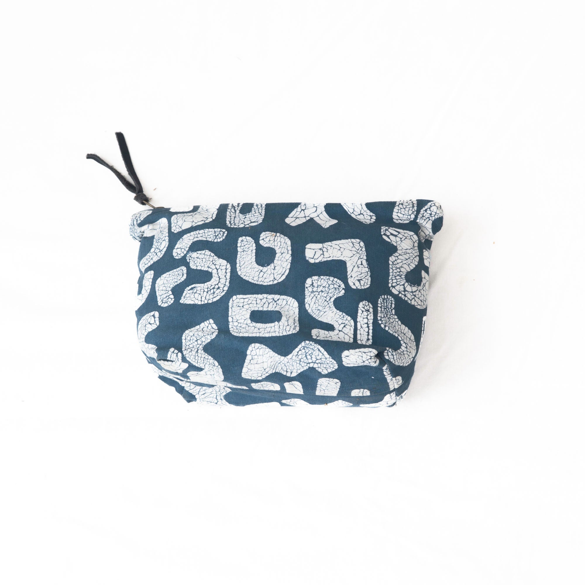 Kuba Blues Filled Indigo Wash Bag - Handmade by TRIBAL TEXTILES - Handcrafted Home Decor Interiors - African Made