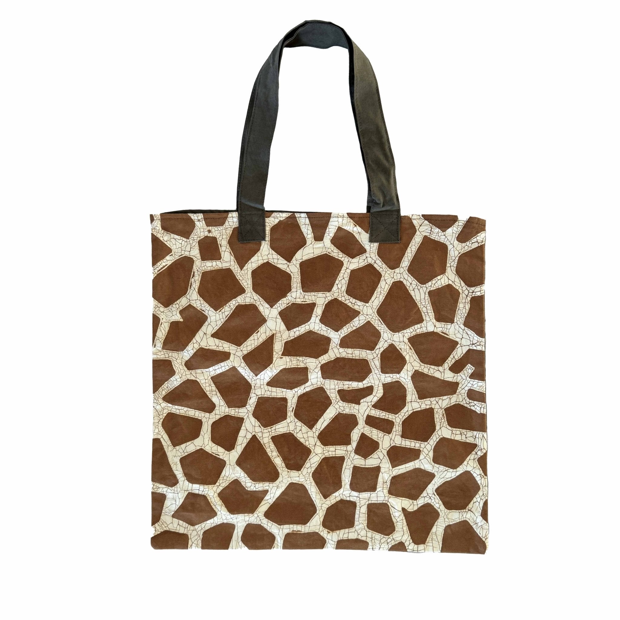 Mkupo Giraffe Print Tote Bag - Accessories by TRIBAL TEXTILES - Handcrafted Home Decor Interiors - African Made
