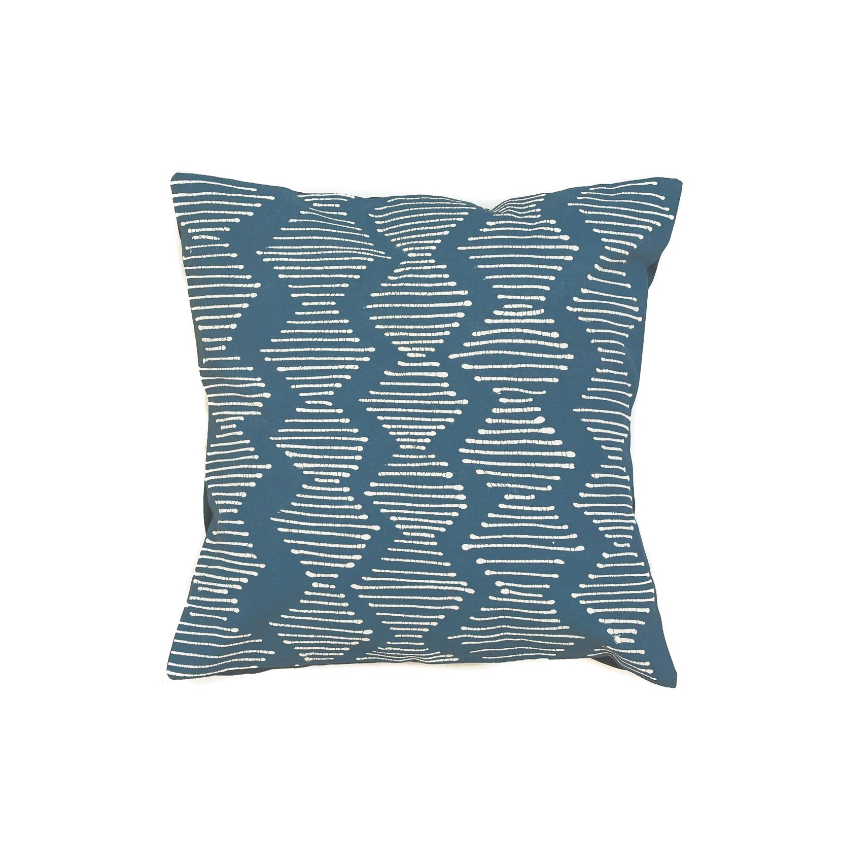Tribal Cloth Indigo Line Wave Cushion Cover - Handmade by TRIBAL TEXTILES - Handcrafted Home Decor Interiors - African Made