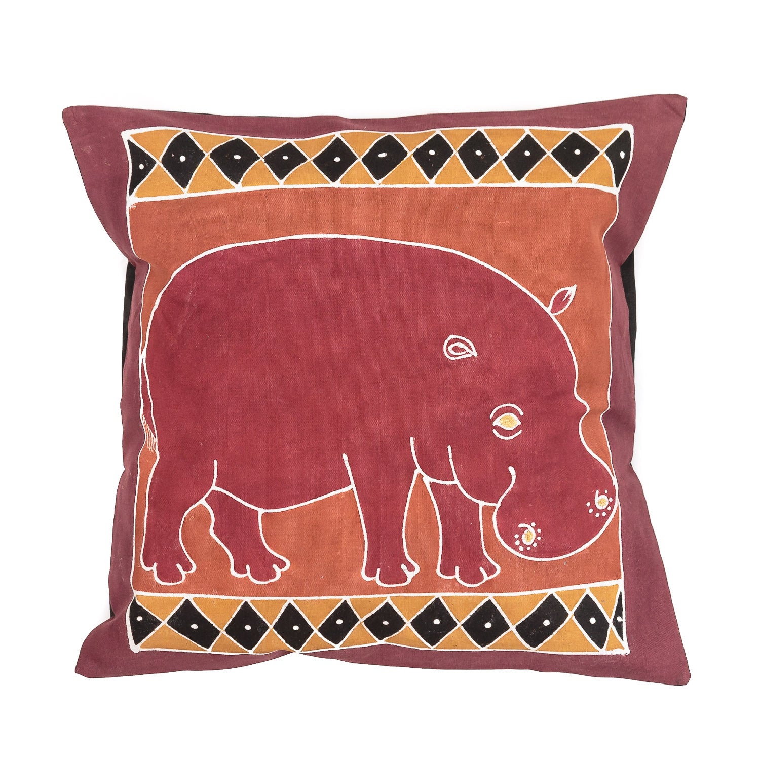 Safari Animals Hippo Bushways Cushion Cover