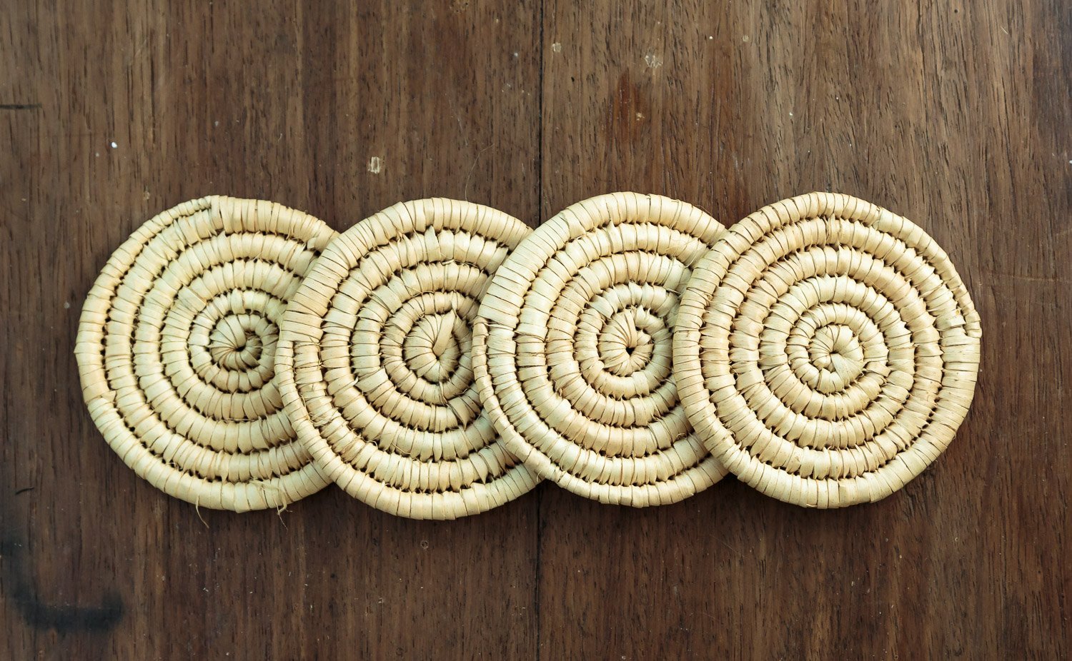 Woven Coasters Set - Coil - Weaving by TRIBAL TEXTILES - Handcrafted Home Decor Interiors - African Made