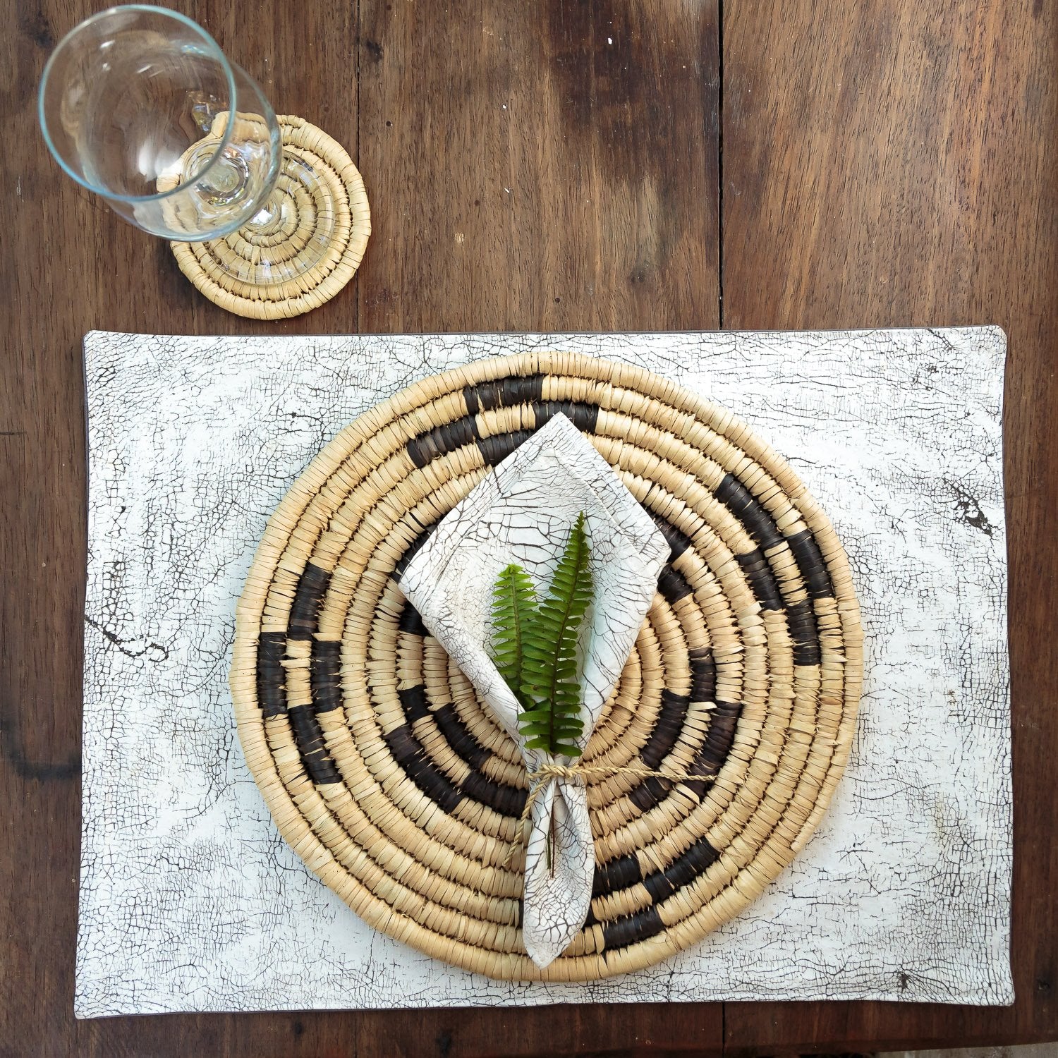 Woven Placemat with Patterns - Weaving by TRIBAL TEXTILES - Handcrafted Home Decor Interiors - African Made