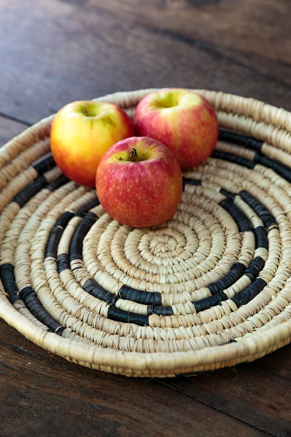 Woven Platter with Patterns - Weaving by TRIBAL TEXTILES - Handcrafted Home Decor Interiors - African Made