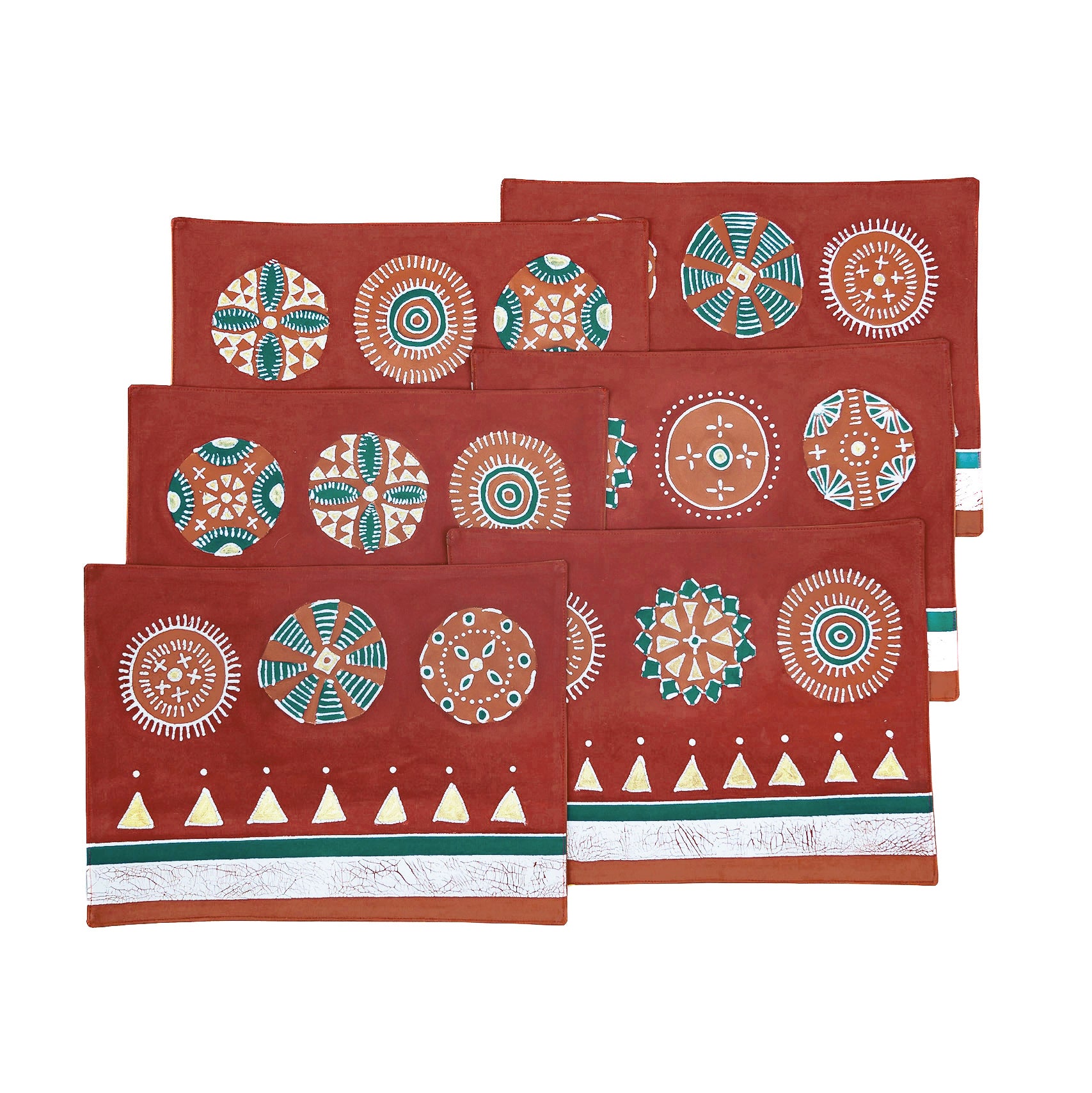 Kuosi Festive Table Mats - Hand Painted by TRIBAL TEXTILES - Handcrafted Home Decor Interiors - African Made