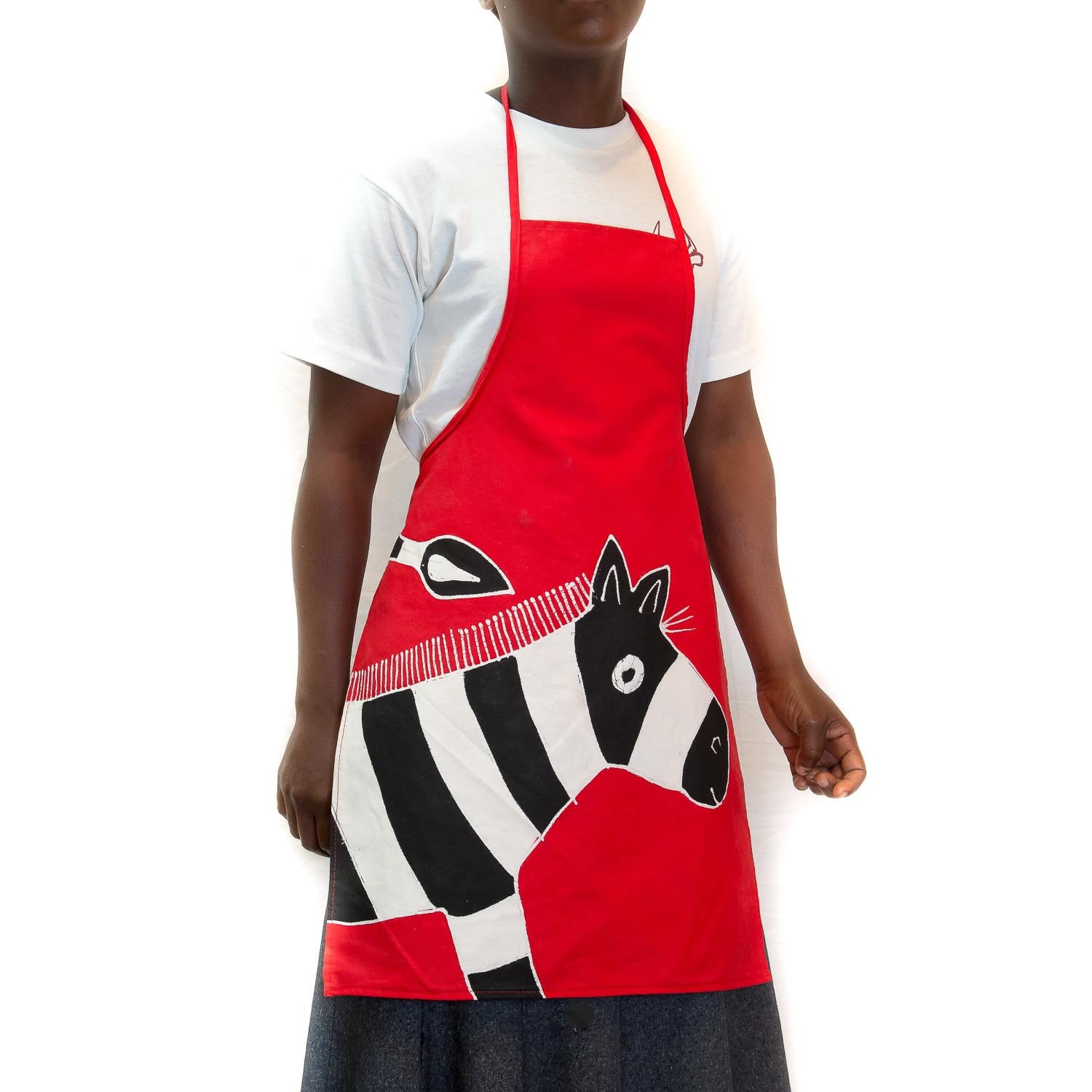 Safari Fun Zebra Kids' Aprons - Hand Painted by TRIBAL TEXTILES - Handcrafted Home Decor Interiors - African Made