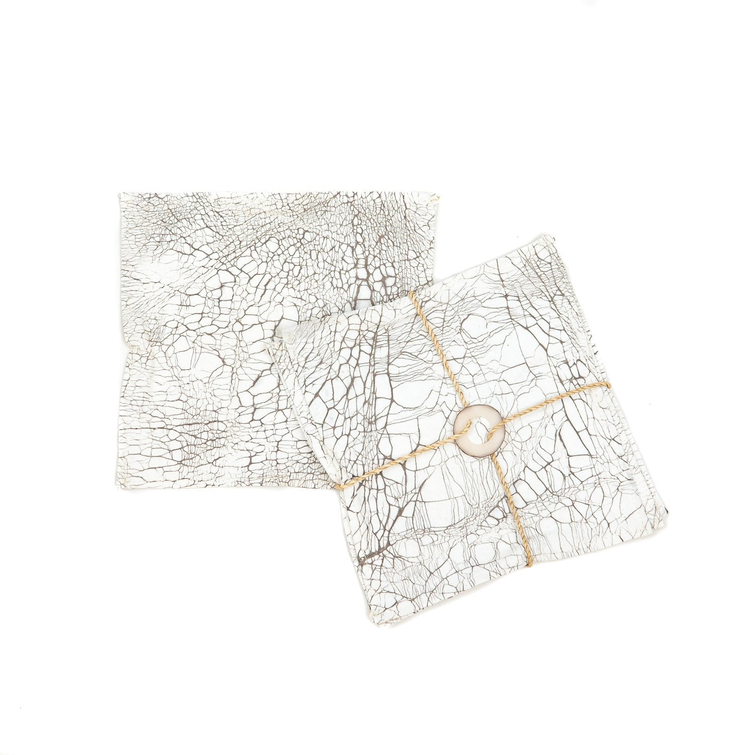 Hand-painted Napkins with grey crackles