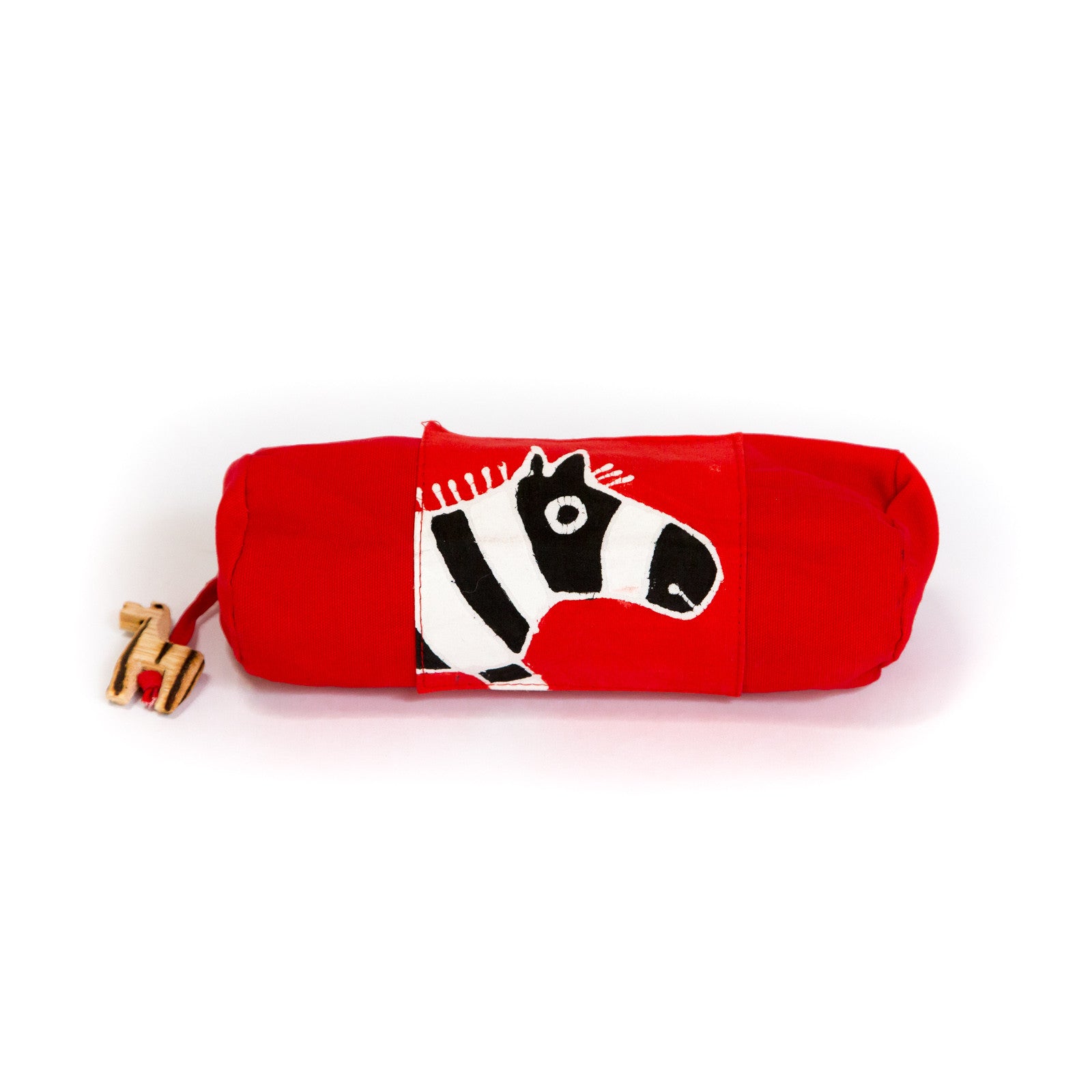 Hand-made african Kids' pencil case with zebra
