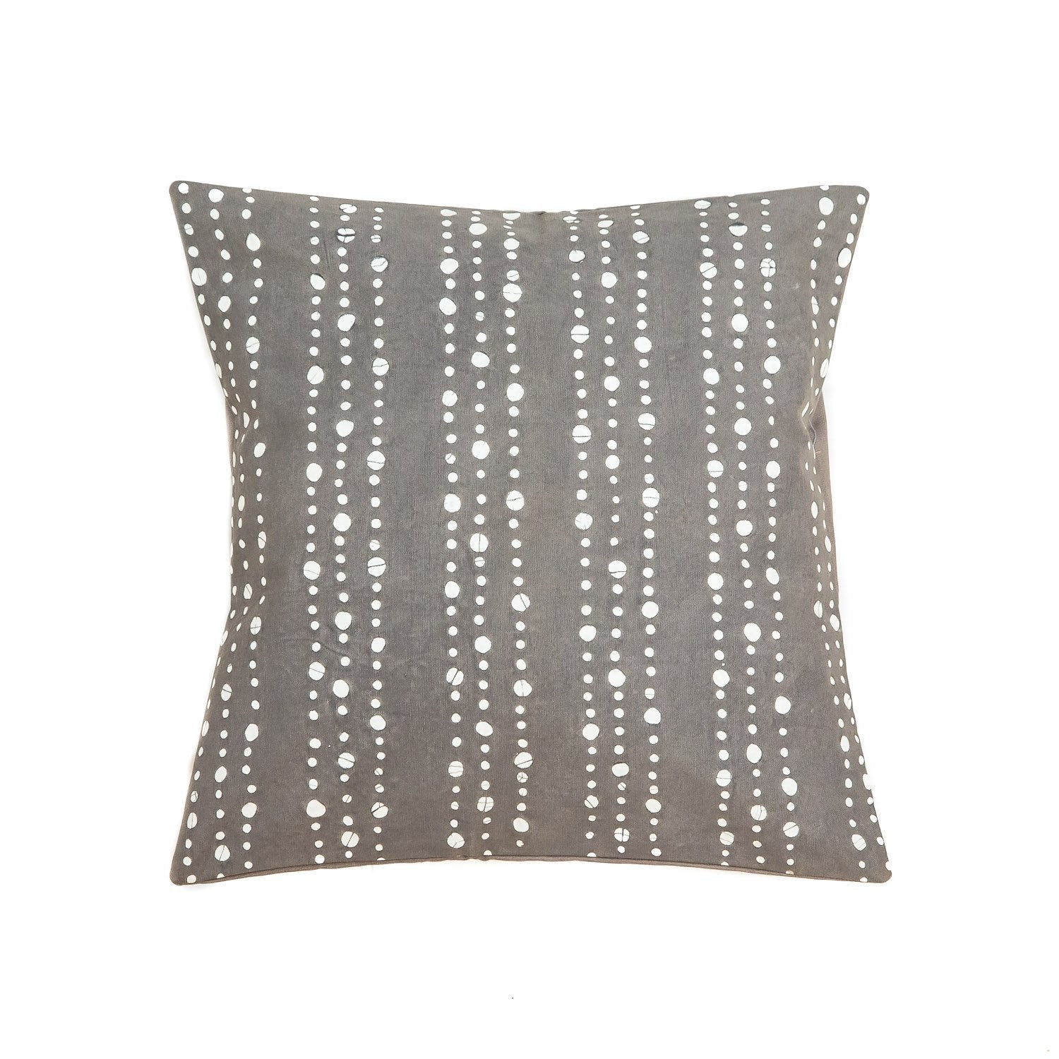 Tribal Cloth grey Graduated Dots Cushion Cover, Hand Painted by TRIBAL TEXTILES, Handcrafted Home Decor Interiors