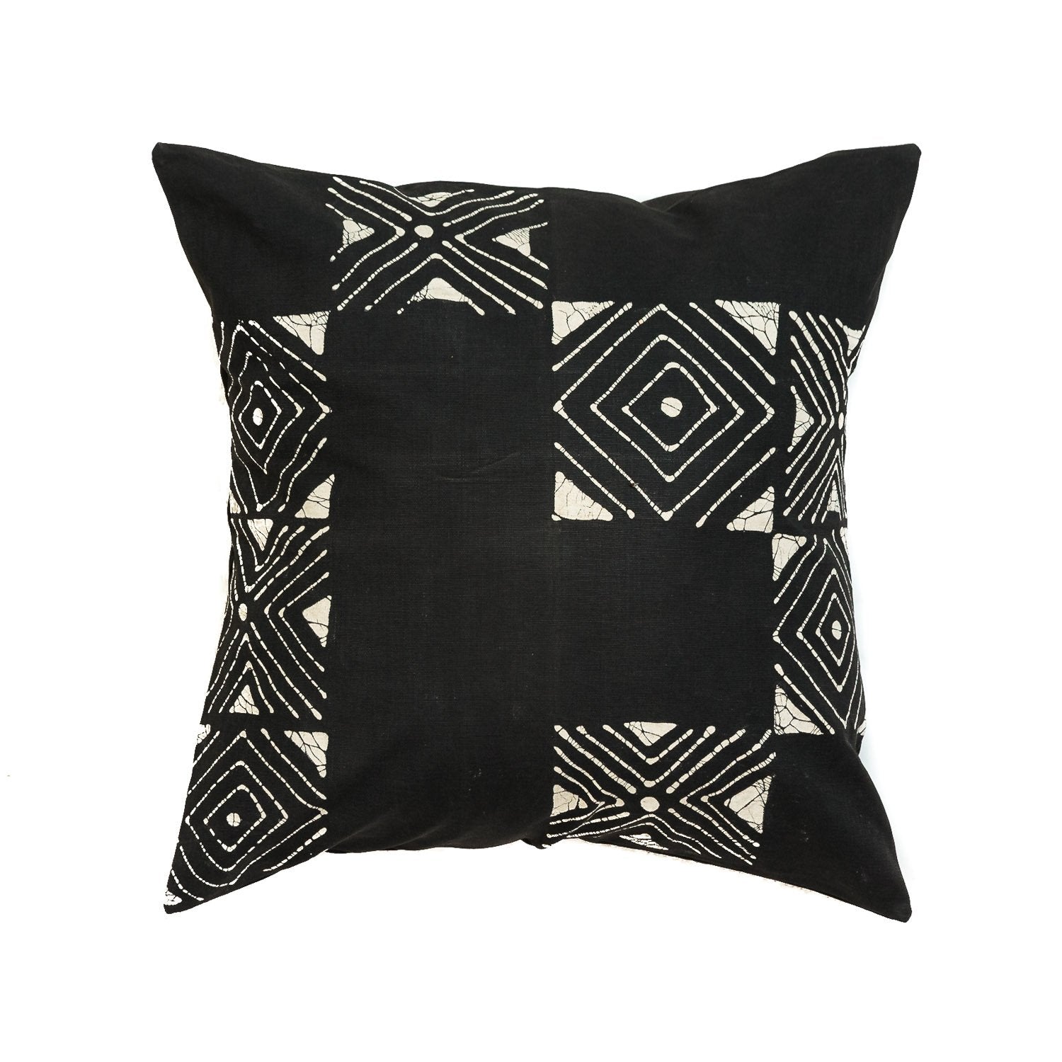 Matika Black Grid Cushion Cover - Handmade by TRIBAL TEXTILES - Handcrafted Home Decor Interiors - African Made