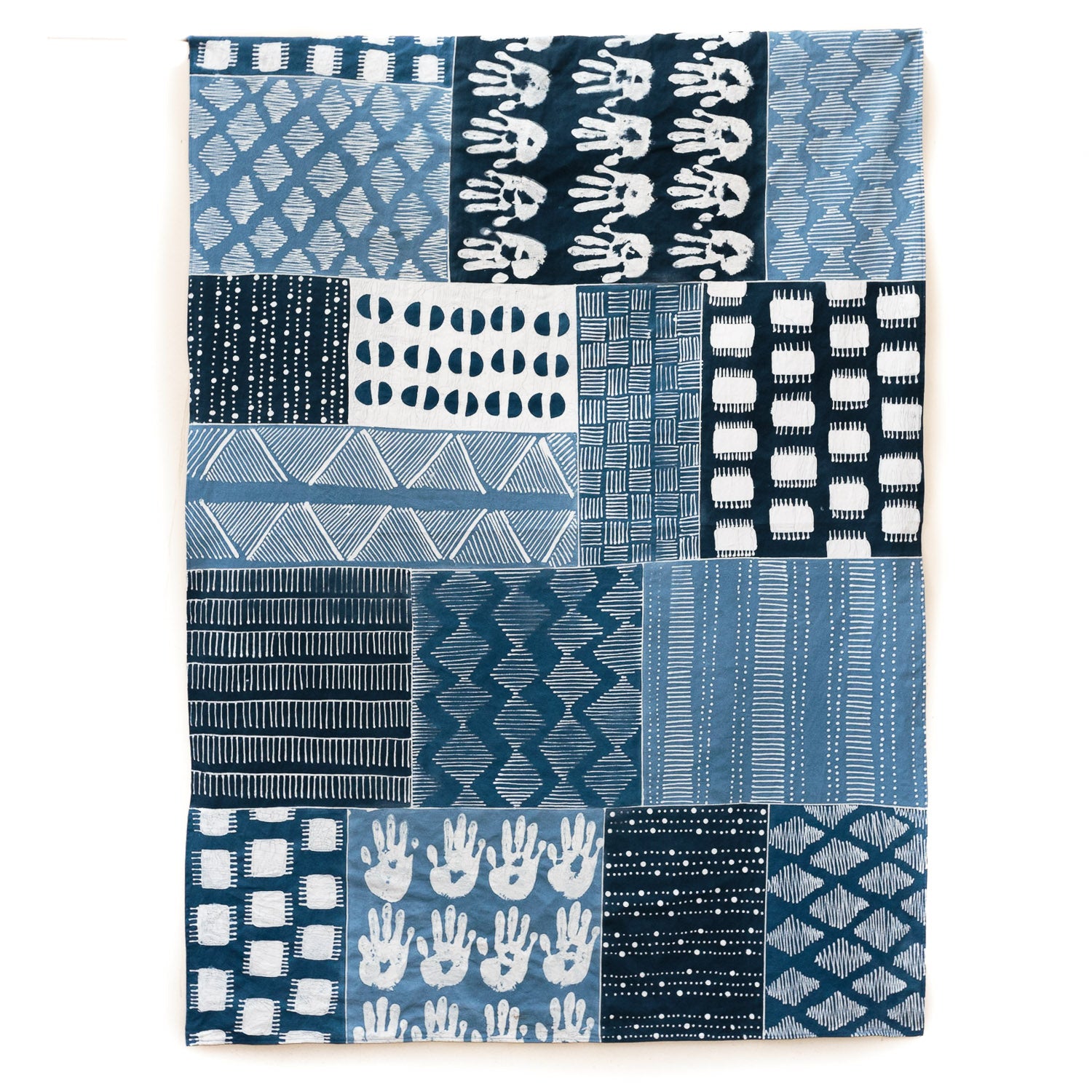 Tablecloth Indigo Patchwork Tribal Textiles - Medium