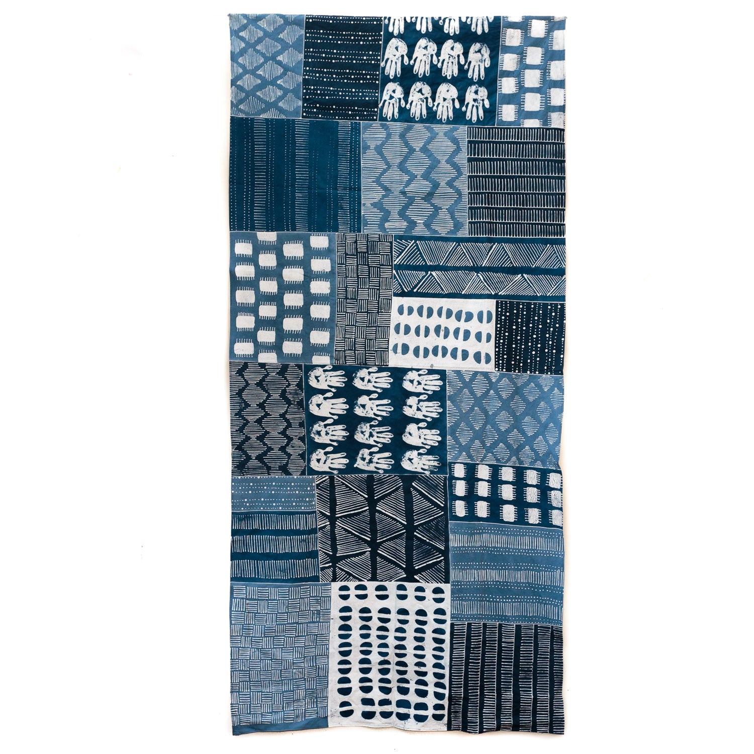 Tablecloth Indigo Patchwork Tribal Textiles - X Large