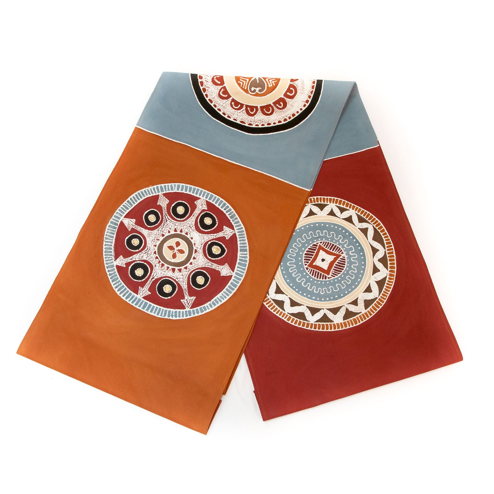 African Circles Massai Table Runner - Hand Painted by TRIBAL TEXTILES - Handcrafted Home Decor Interiors - African Made