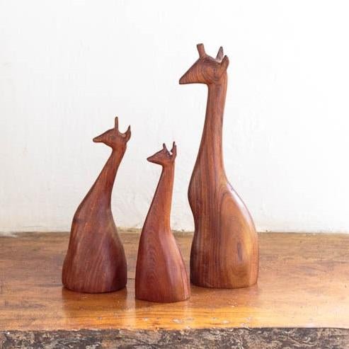 Wood Animal - Giraffe - Wood by TRIBAL TEXTILES - Handcrafted Home Decor Interiors - African Made