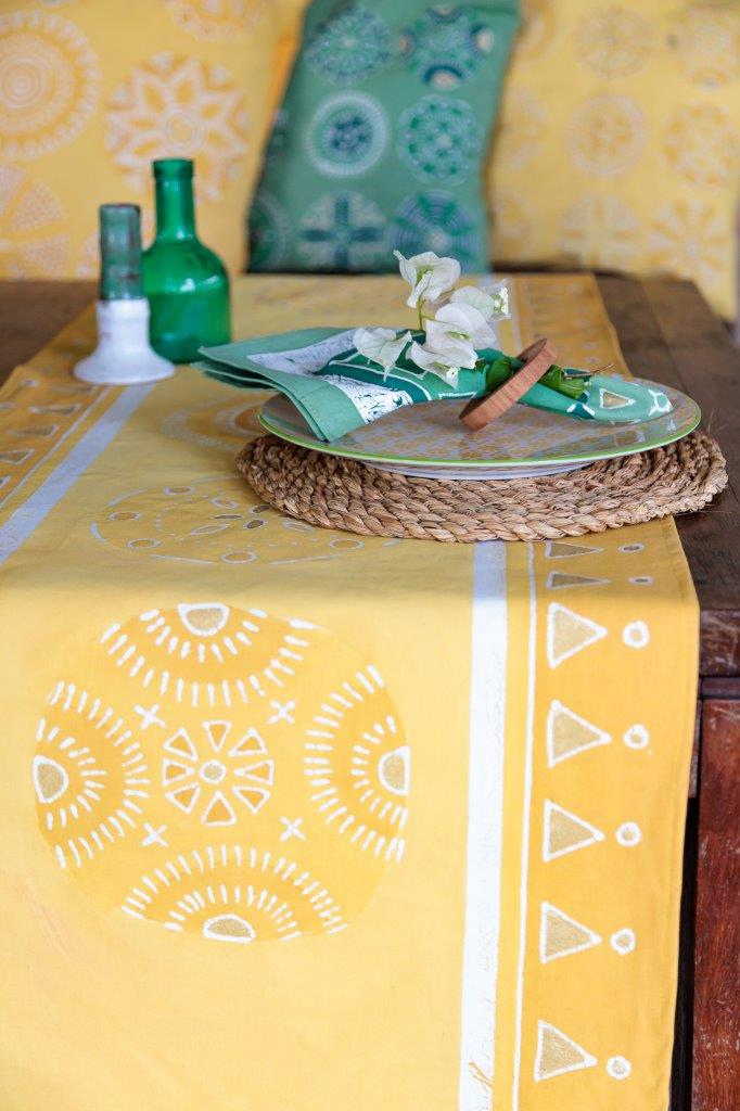 Kuosi Citrus Table Mats - Hand Painted by TRIBAL TEXTILES - Handcrafted Home Decor Interiors - African Made