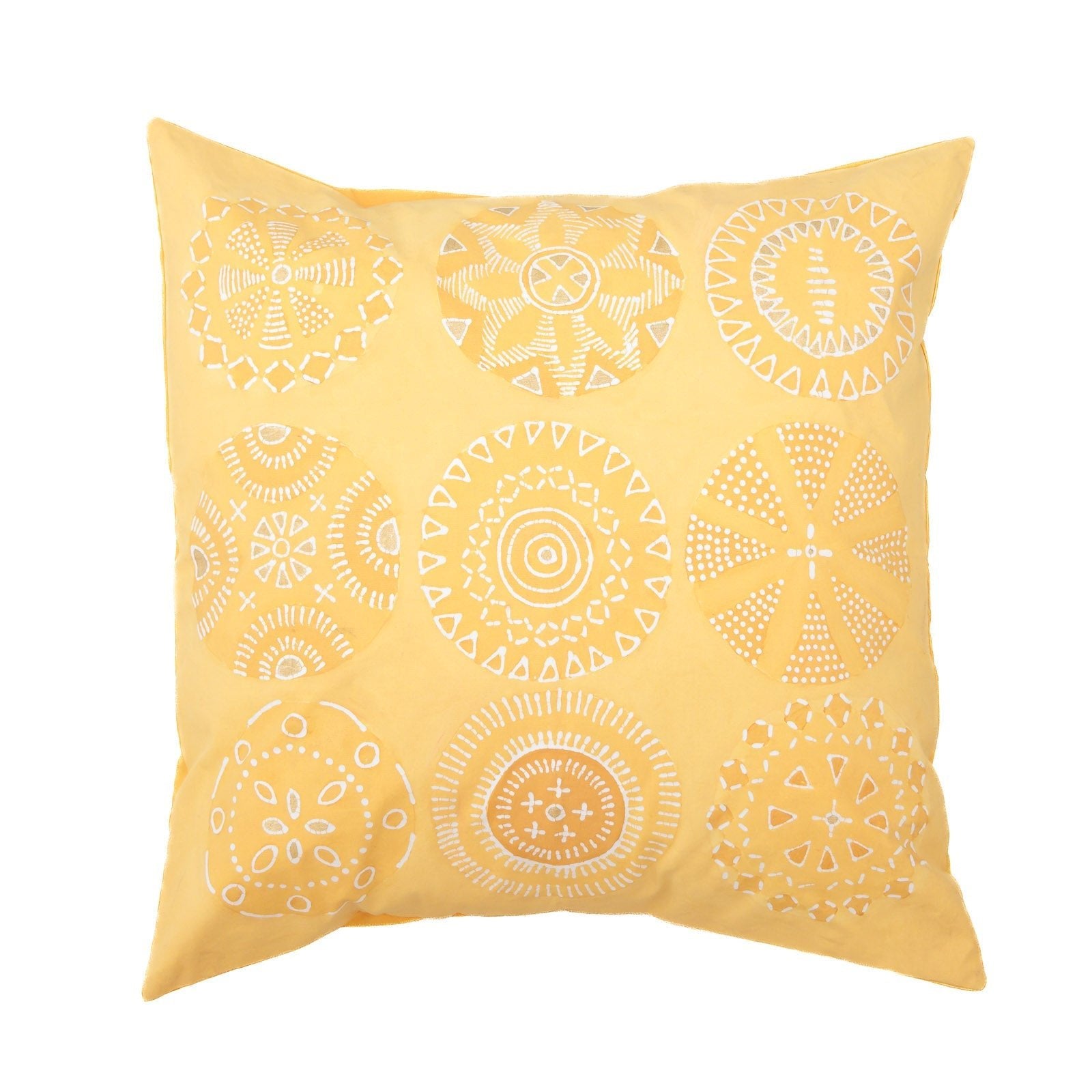 Kuosi Citrus Throw Pillow - Hand Painted by TRIBAL TEXTILES - Handcrafted Home Decor Interiors - African Made